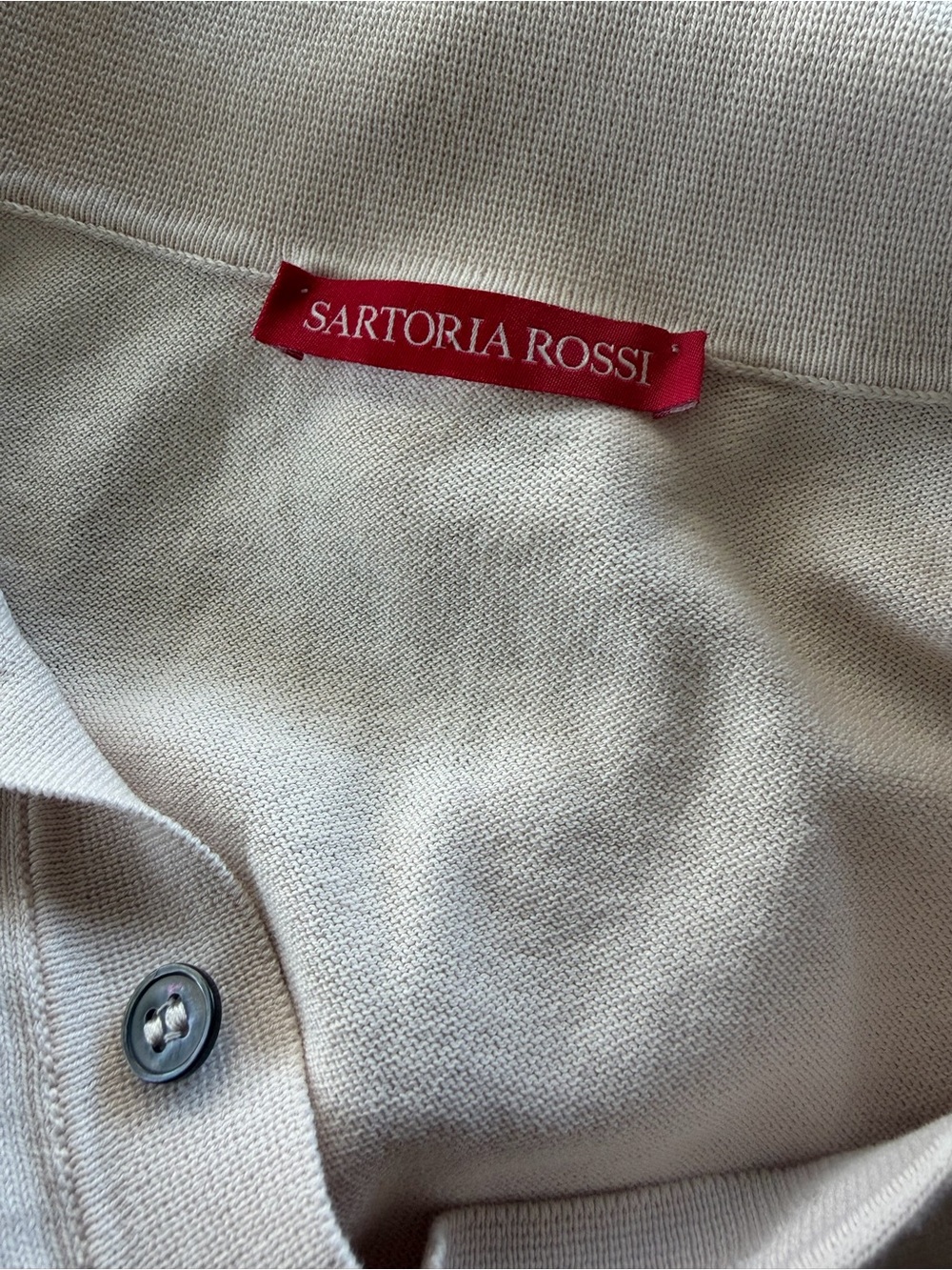 Sartoria Rossi Polo Shirt Mens 56 Large Short Sleeve Cotton Made In Italy - Picture 6 of 6
